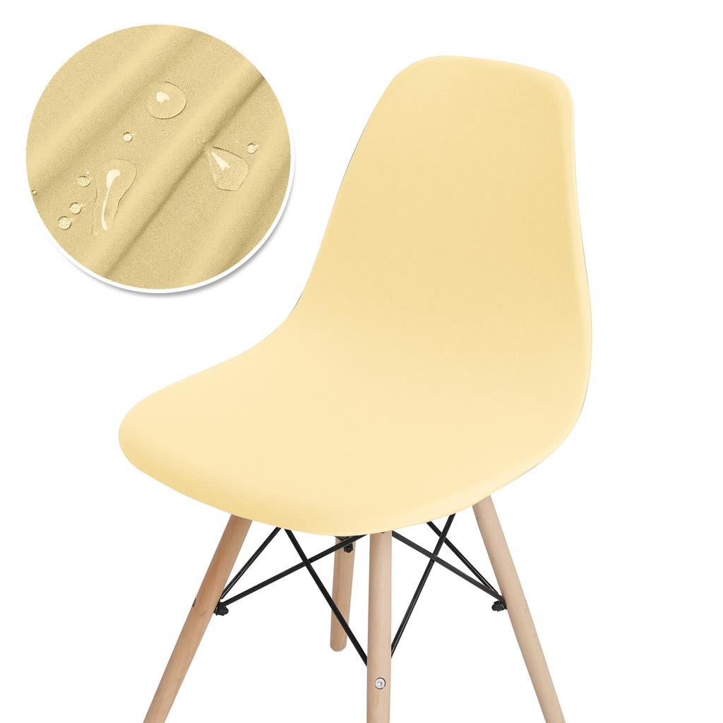 Водонепроницаемый чехол на стул, эластичный чехол на стул с короткой спинкой, эластичный однотонный чехол на сиденье для отеля, дома, гостиной, 1 шт.