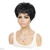 Короткие парики из синтетических волос, женские натуральные парики, черный, омбре, коричневый парик с челкой, повседневная вечеринка, косплей, парик из устойчивого к сердцу волокна