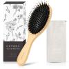От beauty CEVOEL Hair Brush Paddle Brush Natural Pig Hair habits for Brush Hair Ladies Comb Hair Smooth Storage Bag [Под наблюдением профессионалов] [Новинка