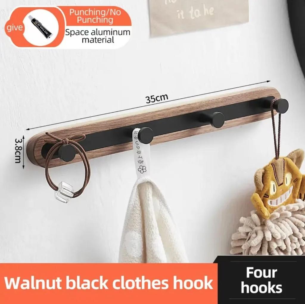 Деревянные крючки для одежды для ванной комнаты, держатель для полотенец, настенные, для двери примерочной, крючки для одежды сзади, ключ для прихожей, место для хранения головных уборов, без дырокола