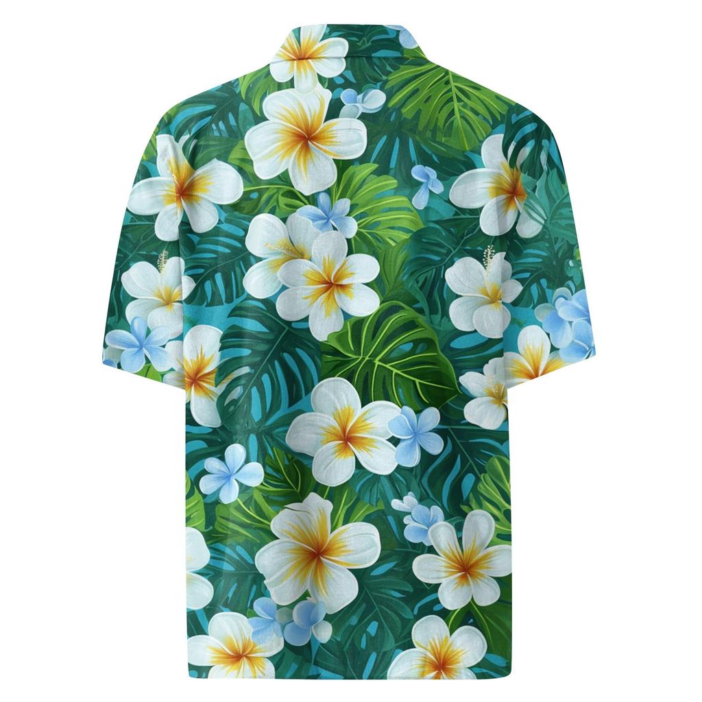 Men's Fashion Loose Hawaiian Printed Short Sleeve Beach Shirt