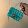 Силиконовая сумка Love Bubble Jelly, кошелек для снятия давления, сумка Pop It с ручкой из искусственного жемчуга, симпатичная сумка через плечо с цепочкой