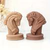 Wonderful DIY Animal Plaster Resin Ornaments Mould Home Decoration Crafts Making Molds 3D Horse Head Aroma Candle Silicone Mold
