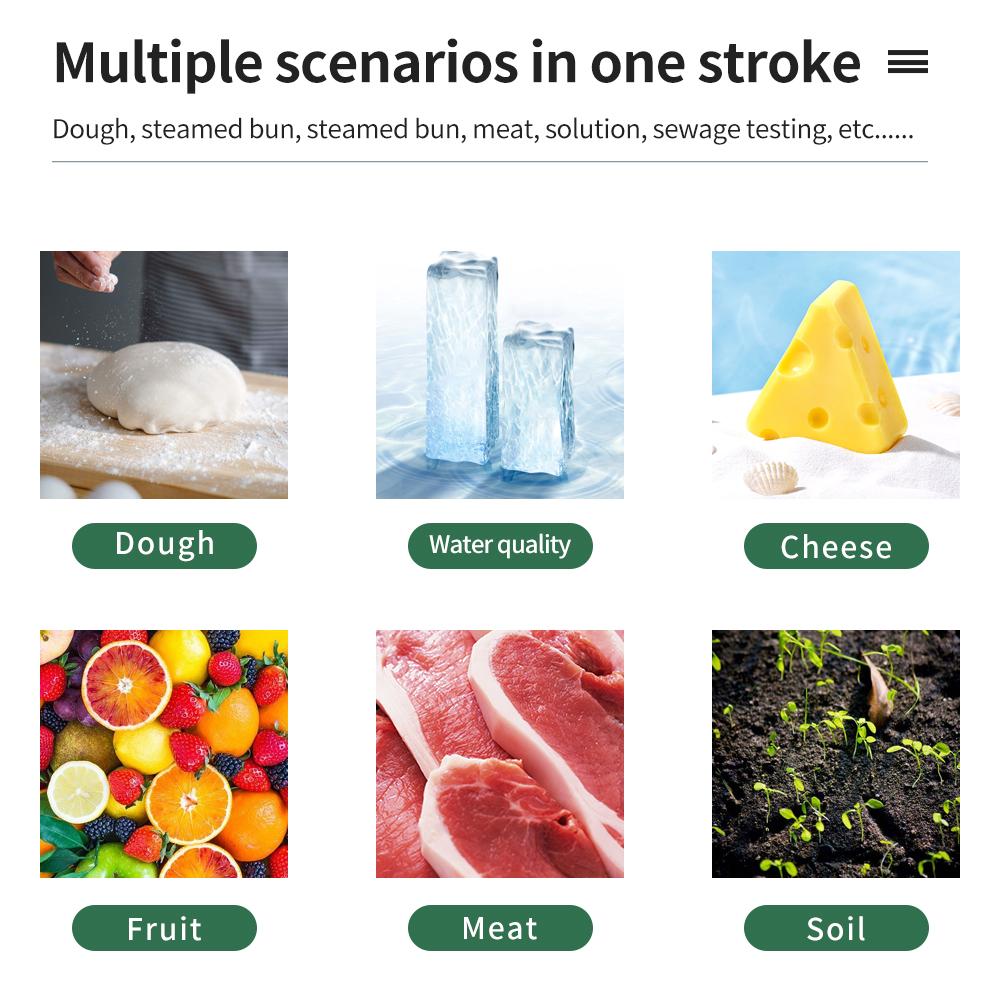 Пищевой pH-метр с зондом из нержавеющей стали, высокоточный температурный pH-метр для мяса, консервов, сыра, теста, воды, фруктов, почвы, детектор pH