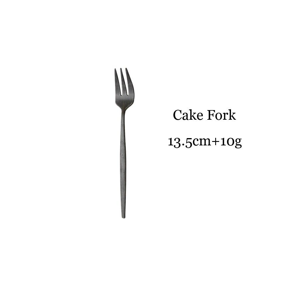 Черная матовая посуда, набор столовой посуды из нержавеющей стали, нож, вилка, ложка, палочки для еды, кухонные столовые приборы, столовое серебро, роскошные столовые приборы