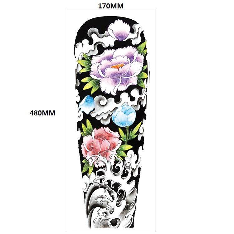 Водонепроницаемая татуировка на всю руку с изображением головы льва и тигра, большой узор, цветочная татуировка на руку, большой узор, переносимая водой, наклейка с ветром