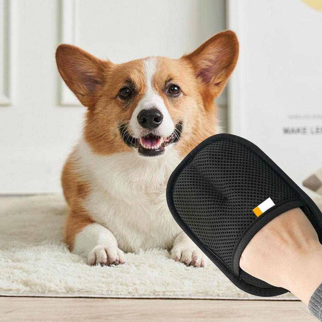 Перчатки для груминга кошек Груминговая массажная щетка Удалитель шерсти Нежная к коже Эффективная Многоразовая Инструмент для линьки для простыней Мебели