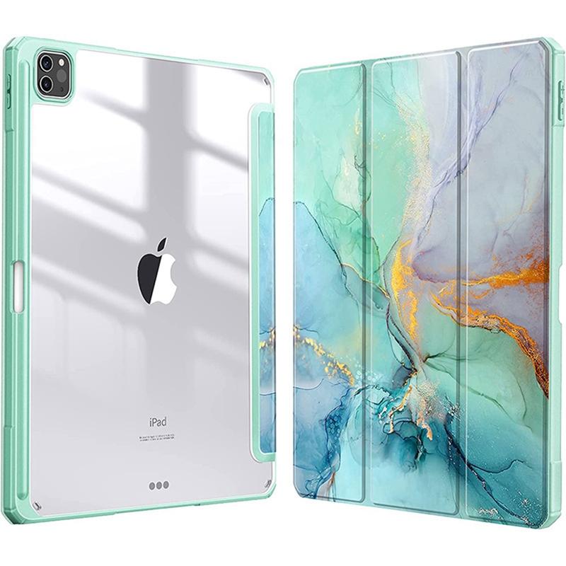 Умный чехол из ПУ для IPad Air 4-го 5-го IPad 10-го 10.9 Funda IPad Pro Air 12-го 11-го 11" 7-го 8-го 9-го 10.2 2 9.7 10.5 Прозрачная обложка