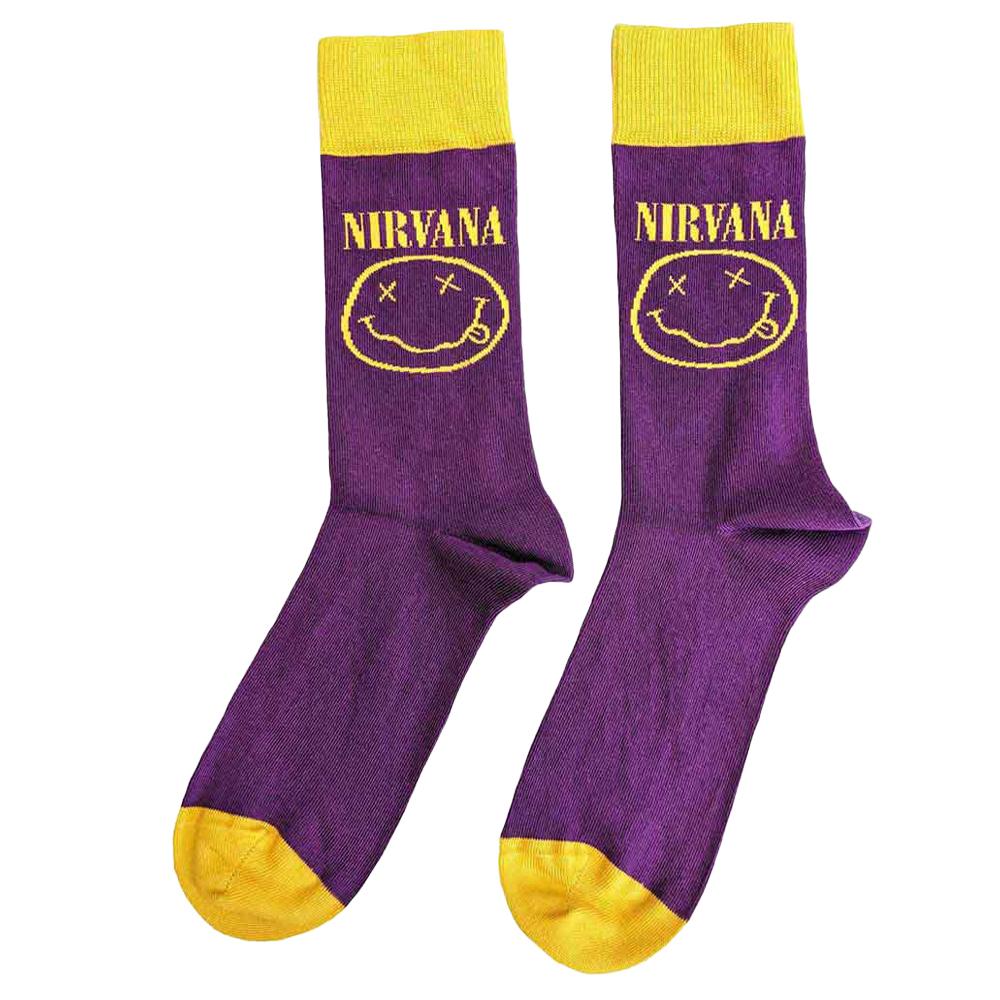 Nirvana Unisex Adult Happy Face Ankle Socks