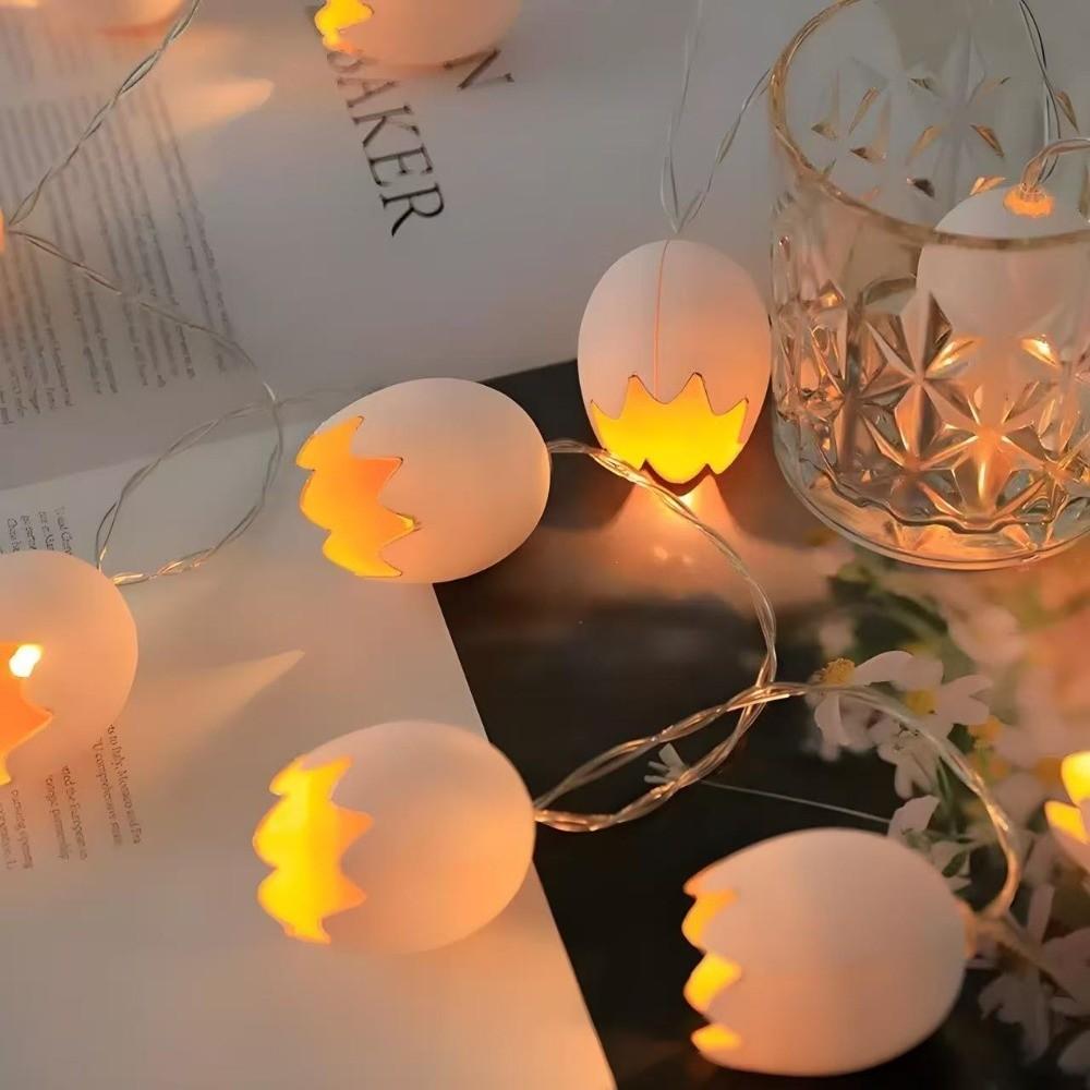 Warm White Easter String Lights LED Lighting Cracked Egg LED Light Easter Party