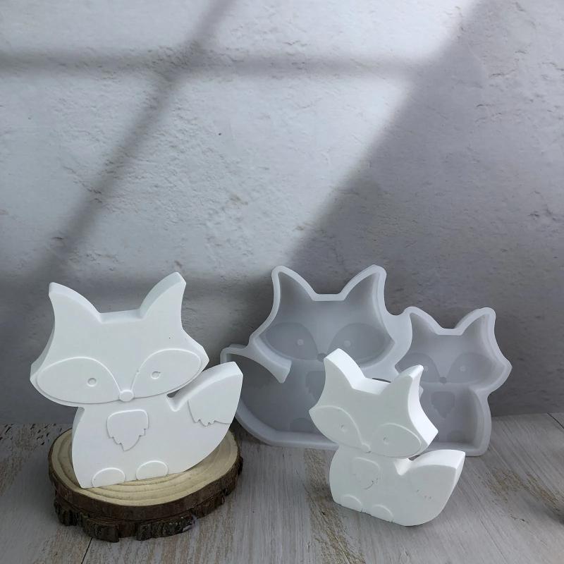 Две Лисы Орнамент DIY Силиконовая Форма Домашняя Декоративная Цементная Гипсовая Форма DIY, для конфет, Фондана, Шоколада, инструменты