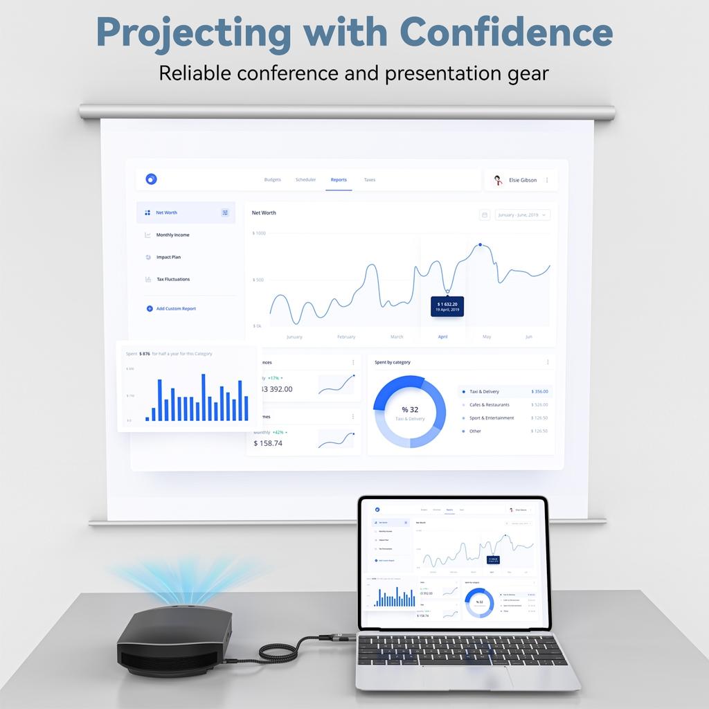 USB C To HDMI Cable 8K@60Hz 4K@120Hz Type C To HDMI-Compatible HDTV Cable for TV Converter MacBook Air iPad USB-C HDMI Adapter