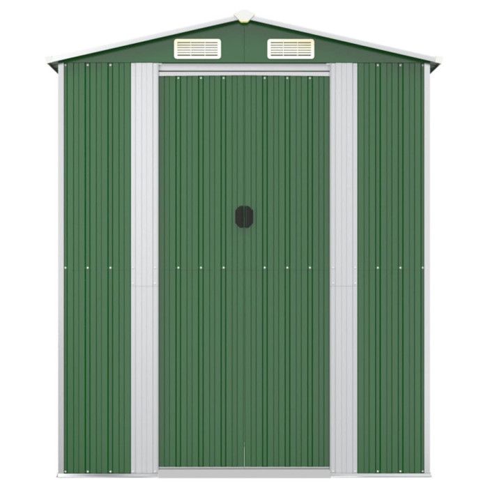 3147427 vidaXL Garden Shed Green 192x191x223 Cm Galvanized Steel