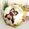 Disney Chip,Dale,Squirrels Manual Opening and Closing Umbrella - 8-Rib Reinforced Folding Design, Lightweight and Portable, Suitable for Dai