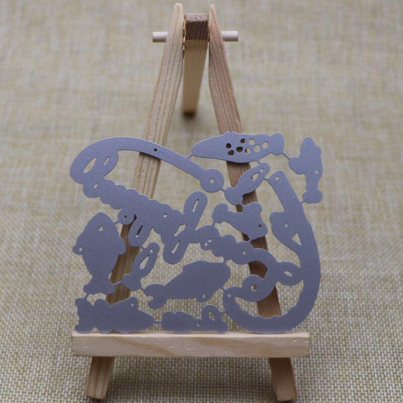 Новые металлические штампы Love Fishing для самостоятельного изготовления поделок, скрапбукинга и поздравительных открыток