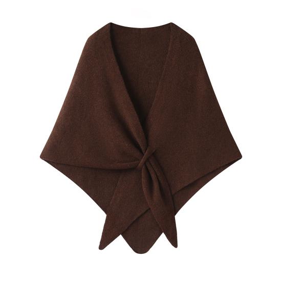 Женская вязаная шаль, накидка, шарф, однотонный, удобный кардиган, кейп, имитация кашемира, на плечи, топы, свитер