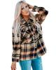 Plaid Print Pocketed Shacket