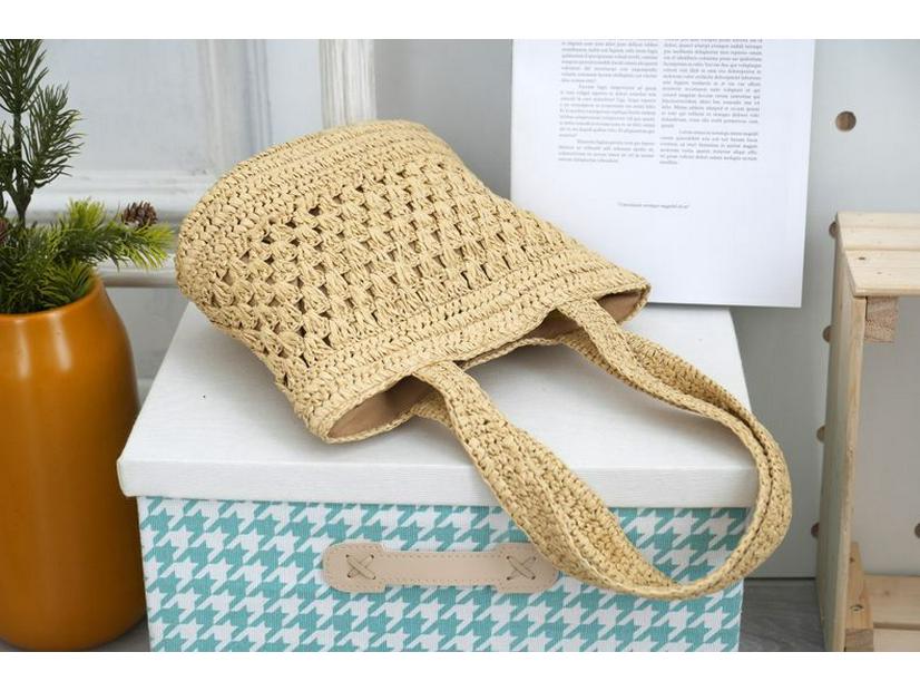 Плетеная ажурная сумка-тоут под мышку ручной работы: Модная женская сумка через плечо для пляжа и на каждый день