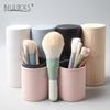 Портативное многофункциональное ведро для кистей для макияжа из ПУ кожи с крышкой - Маленькое, водонепроницаемое, пыленепроницаемое решение для хранения
