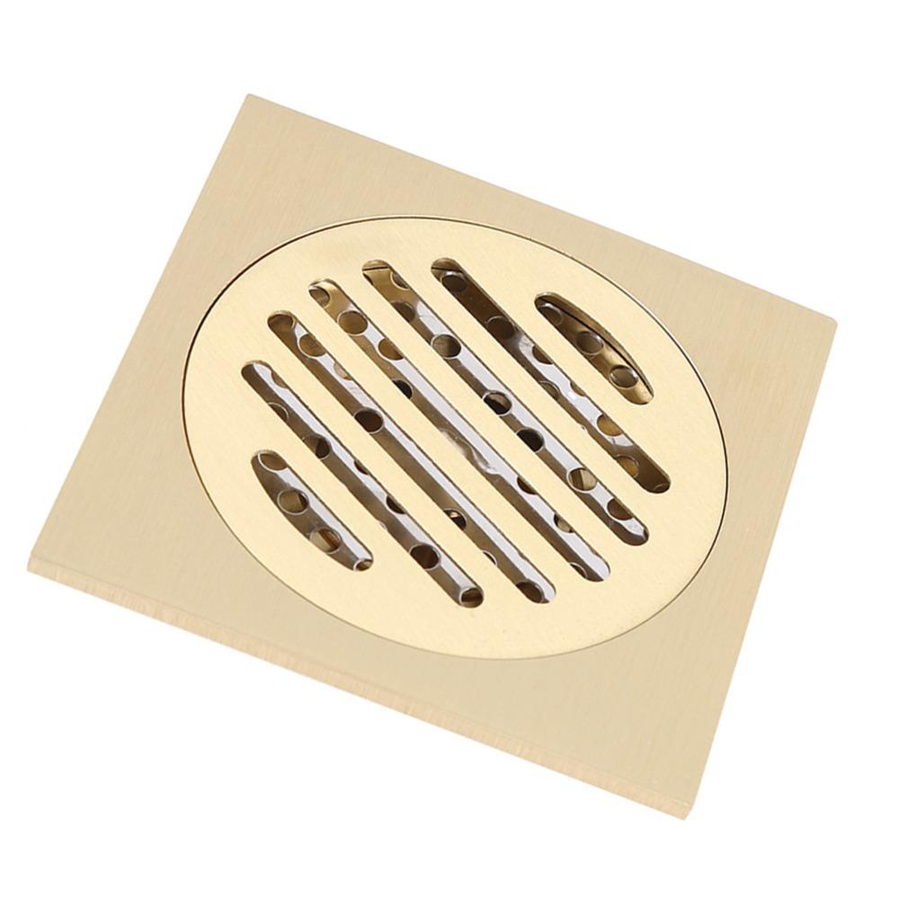 Brass Shower Floor Drain Square Bathroom Waste Grate Durable Shower Drain Grate Laundry Room