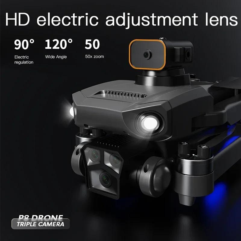 P8 Pro 4K Дрон Профессиональный обход препятствий 8K ESC Двойная HD камера 5G Бесщеточный двигатель Складной квадрокоптер Подарочная игрушка для детей
