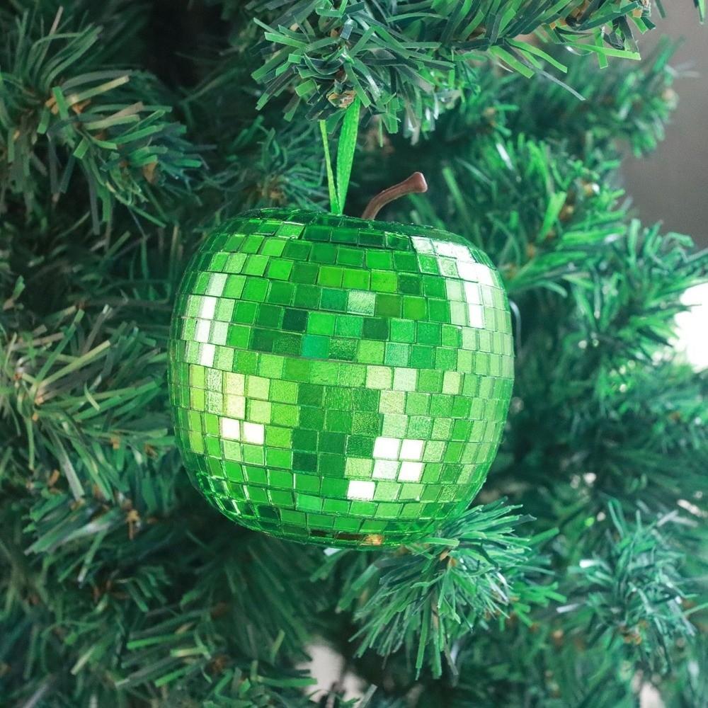 Mirror Finish Apple Shape Ornament Hanging Pendant Christmas Tree Decoration Christmas Party