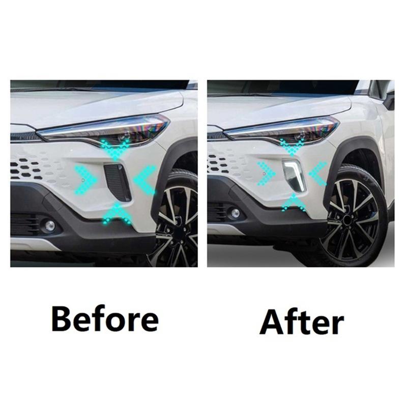 Надежный-Автомобильный светодиодный дневной ходовой огонь DRL для Toyota Corolla Cross 2024 Сигнальный фонарь Противотуманный фонарь, Белый+Желтый+Синий свет