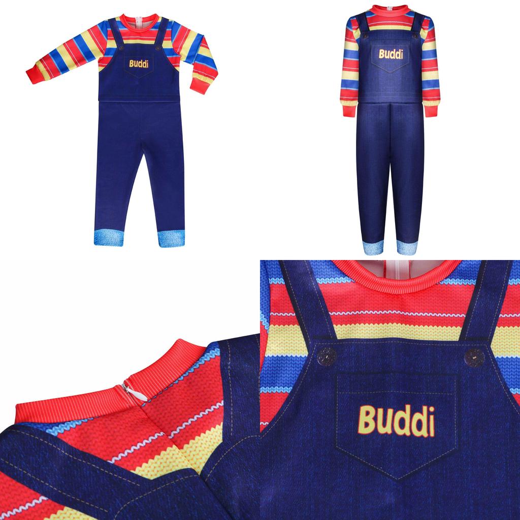 Детский костюм Чаки из фильма «Детские игры» для косплея, страшный комбинезон для Хэллоуин-вечеринок