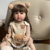 BZDOLL Reborn Baby полностью силиконовый корпус с коричневыми волосами кукла для девочек игрушка 55 см 22 дюйма реалистичная принцесса для малышей Bebe
