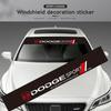 Car Sunshade Stickers Auto Front Windshield Decorative Decals For Dodge Challenger Charger Journey Ram Durango SRT Dart Journey U222