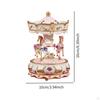 Carousel Music Box Presents Decorative Rotating Horse Figurine Tabletop Ornament Musical for