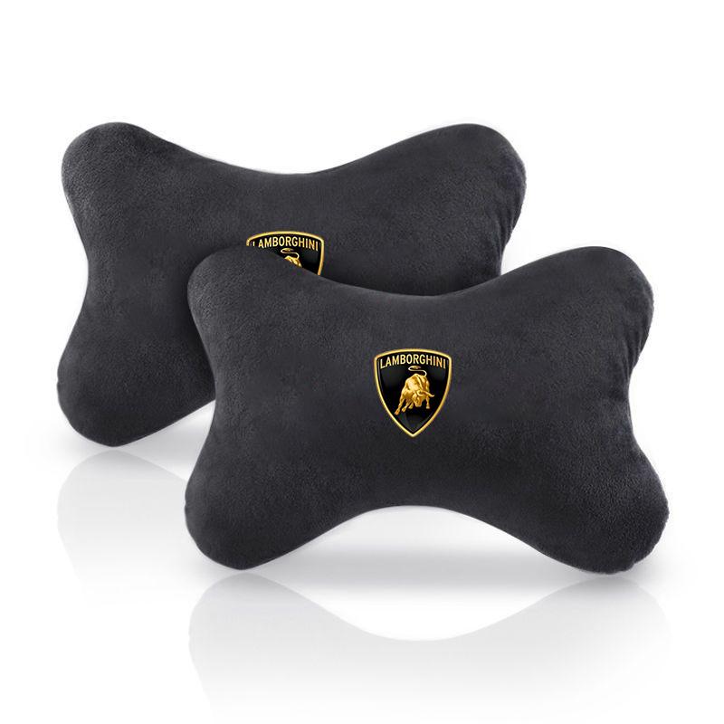 For Lamborghini Urus Huracan Aventador PremiumSuede Car Cervical Spine Headrest Neck Pillow Seat Belt Protect Shoulder Pads