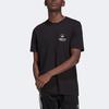 Adidas Originals Solid Color Letter Logo Print Round Neck Short Sleeve T-Shirt Men Tops Black HF4908