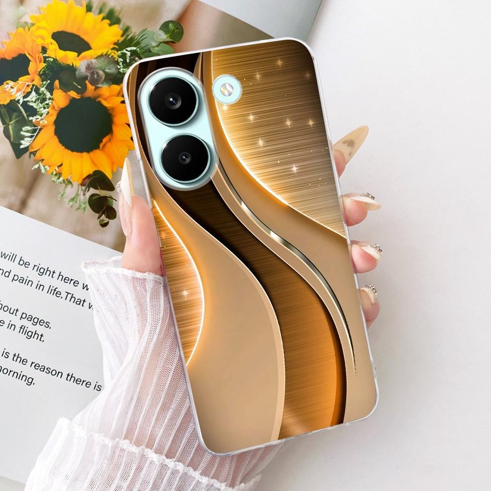 6.59'' Чехол для Xiaomi Poco X8 Pro 5G Чехол Прозрачный Модные Цветы Милый Кот Крутой Расписной Мягкий Корпус 2511FPC34G