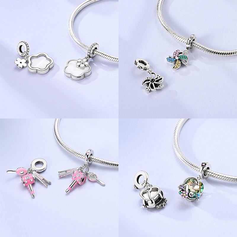 Оригинальные медные подвески-шармы с животными: сова, ветряная мельница, цветок, солнце, звездное небо; цепочка, бусины, подвески, подходят для браслета, сделай сам ювелирное изделие, подарок