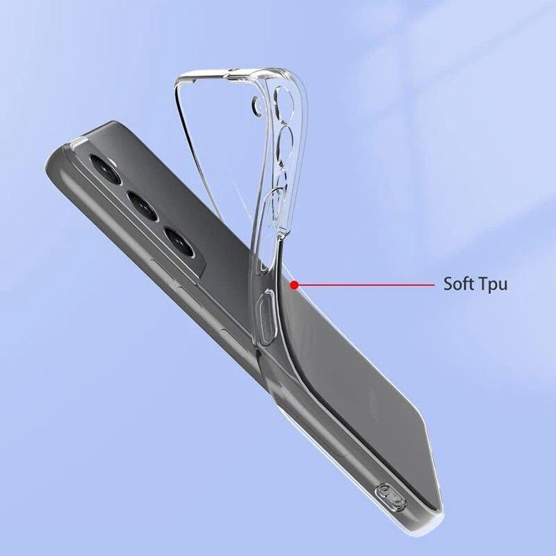 Силиконовый чехол для Samsung S24 S23 S22 Ultra S21 S20 Ultra Plus FE Чехол Кристальный Samsung S24 Ultra Оболочка S23 Ultra Funda