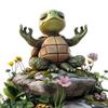 Садовый кол-черепаха для йоги, 2D плоская акриловая сидящая черепаха дзен, Садовый арт-кол-черепаха для сидения в медитации, для цветочного горшка, газона, горшка с растением