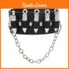 Gothic Skeleton And Bullet Design Neutral Chain Leather Handpiece Halloween For