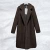 Повседневная модная теплая куртка, женское меховое пальто, классическое однотонное пальто, женское зимнее плюшевое пальто