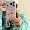Чехол с блестками и рисунком цветка для iPhone 17/16 Pro Max/15/14