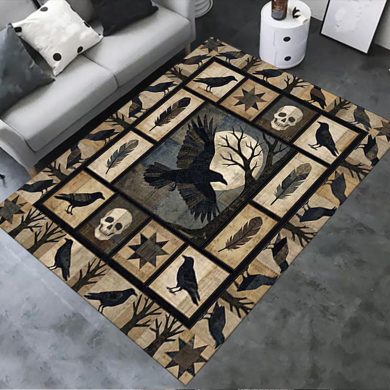 2025 New Crow Decoration Carpet Rug for Living Room Bedroom Home Sofa Decoration,Kids play Non-slip Floor Mat51
