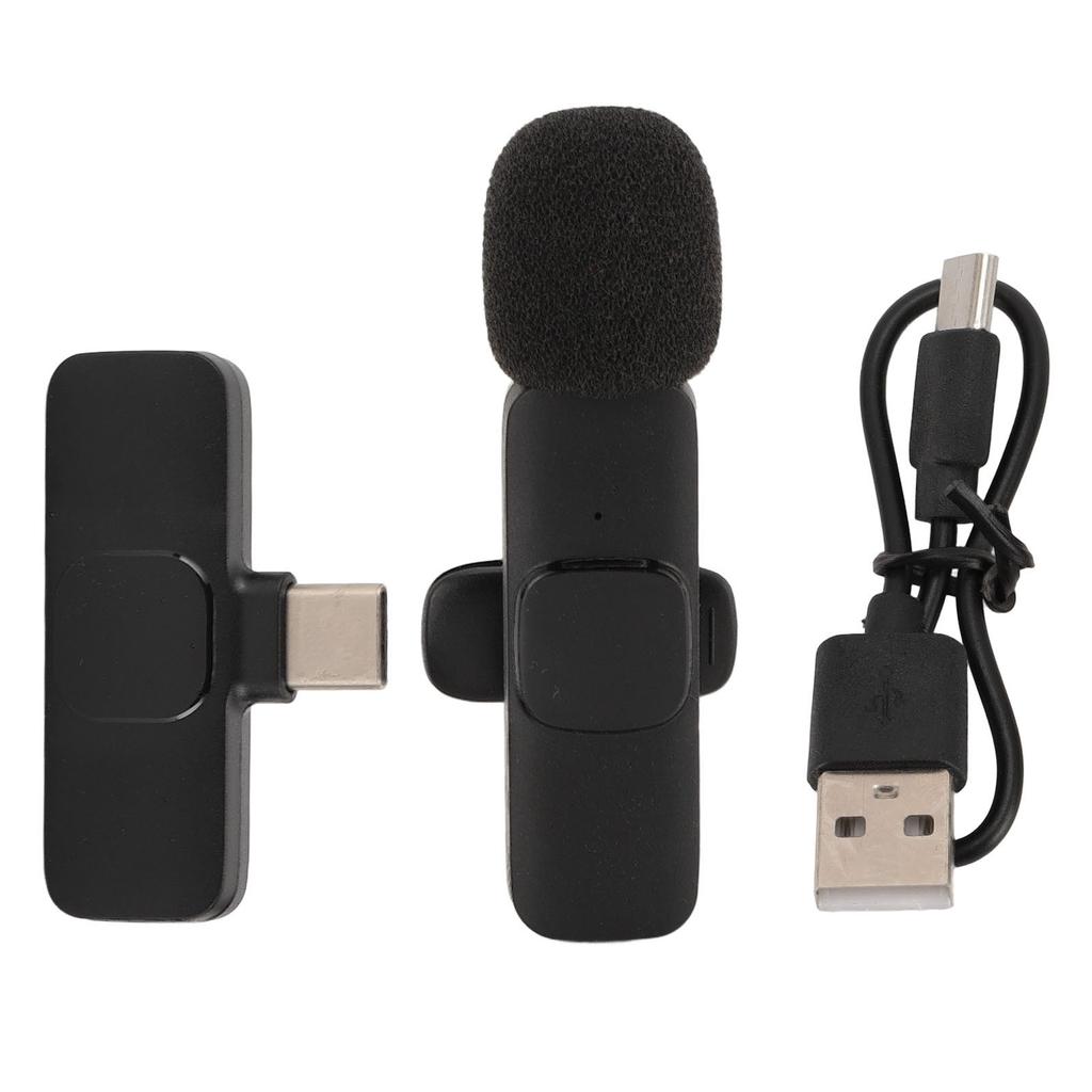 Беспроводной петличный микрофон Type C, миниатюрный петличный микрофон с клипсой для потоковой передачи в реальном времени
