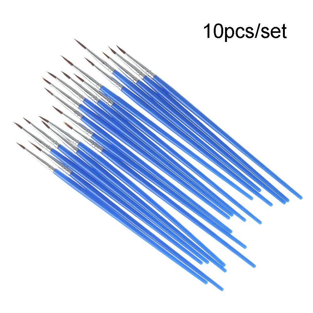 10pcs/set Crafts Painting Drawing hook line pen Oil Painting Brushes Nylon hair Watercolor