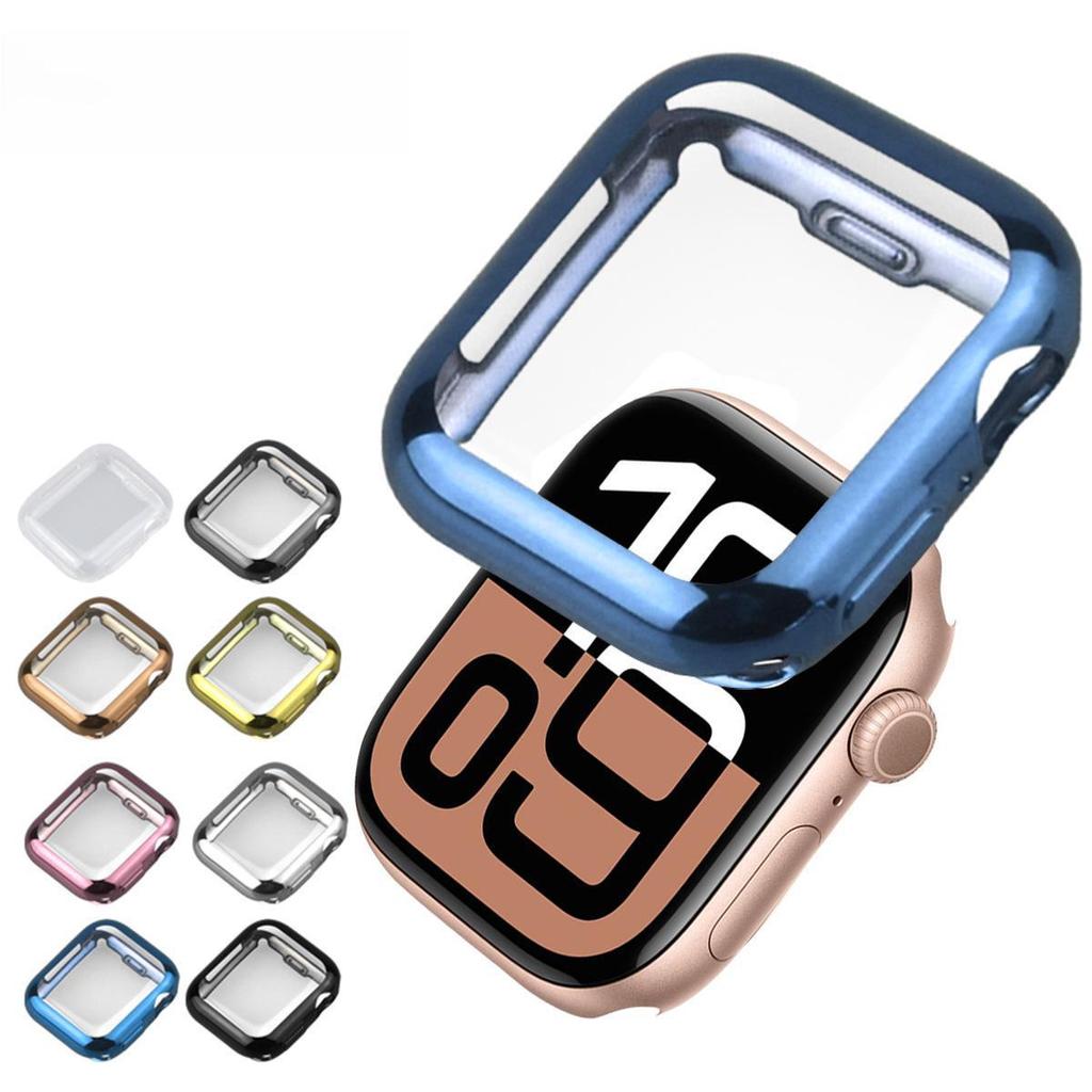 Мягкий защитный чехол с гальваническим покрытием TPU для Apple Watch SE/S10