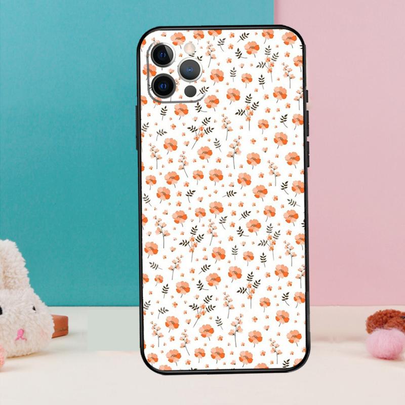 Чехол для телефона с узором из апельсиновых цветов для iPhone 17 Air 16 15 14 12 11 13 Pro Max 12 13 mini 15 16 Plus 16e Cover Coque