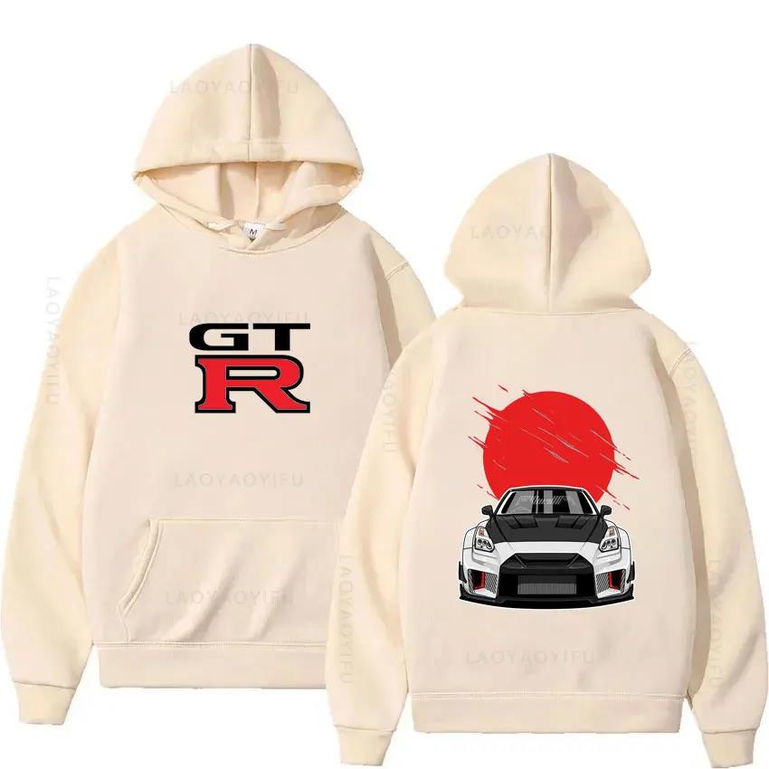 The first letter D GTR R35 streetwear hoodie, Japanese car sports hoodie, sweatshirt, men's clothing, Harajuku street pullover