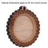 5PCS Cord Blank Wood Pendant Necklace Base Tray Key Chain Round Cabochon Setting