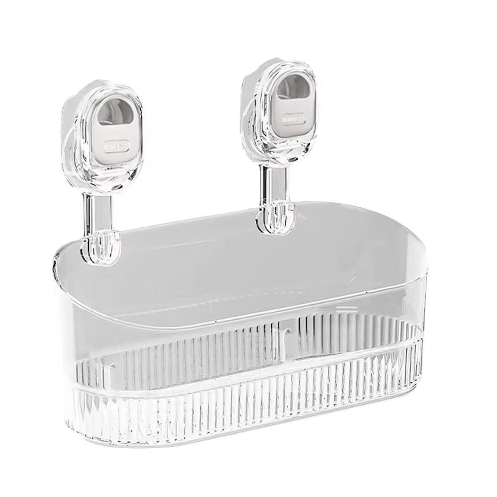 No Hole Drainage Shelf Suction Cup Shower Rack Kitchen Storage Basket for Kitchen Supplies