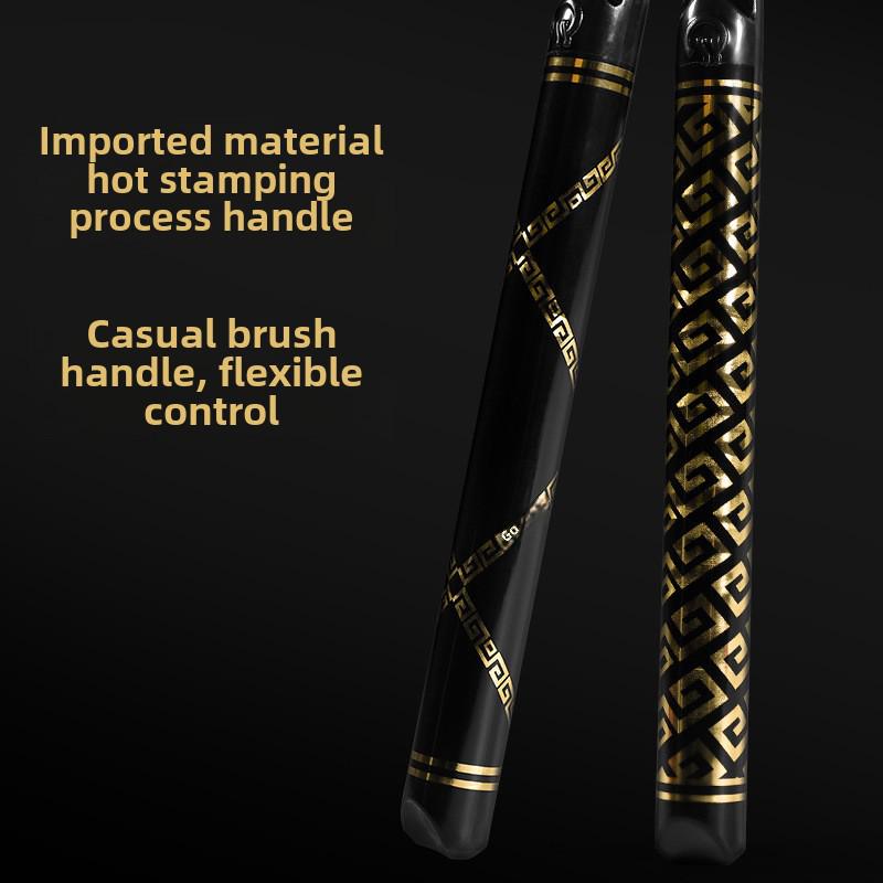 [Подарочная коробка из 6 предметов] Зубная щетка премиум-класса для взрослых с ультратонкой средней щетиной, широкой головкой и элегантной ручкой с золотым тиснением