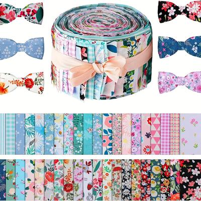 40 шт., свернутые полоски из хлопчатобумажной ткани, предварительно вырезанные лоскутные полоски для одежды, аксессуары, швейные поделки своими руками